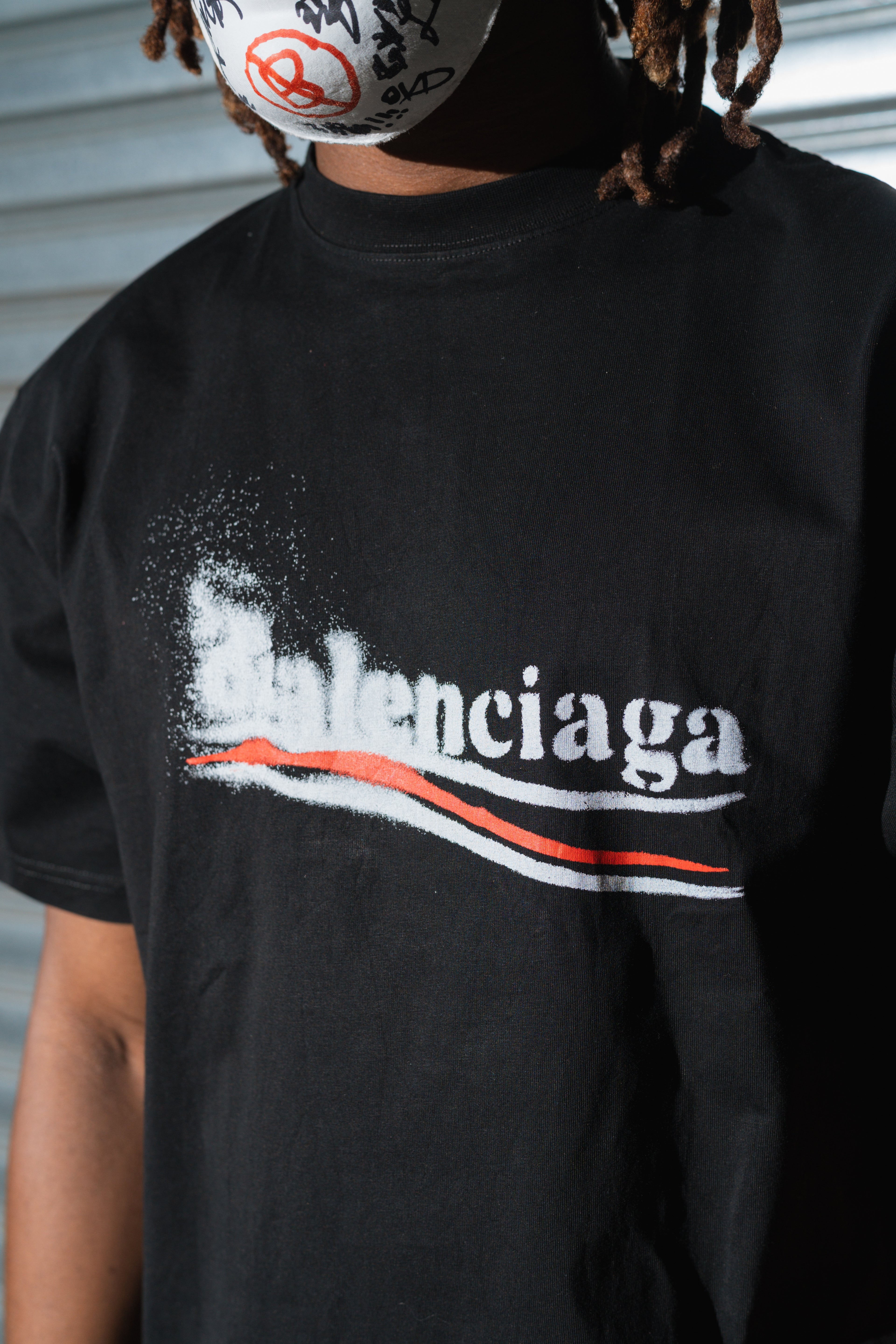 BALENCIAGA POLITICAL STENCIL TEE
